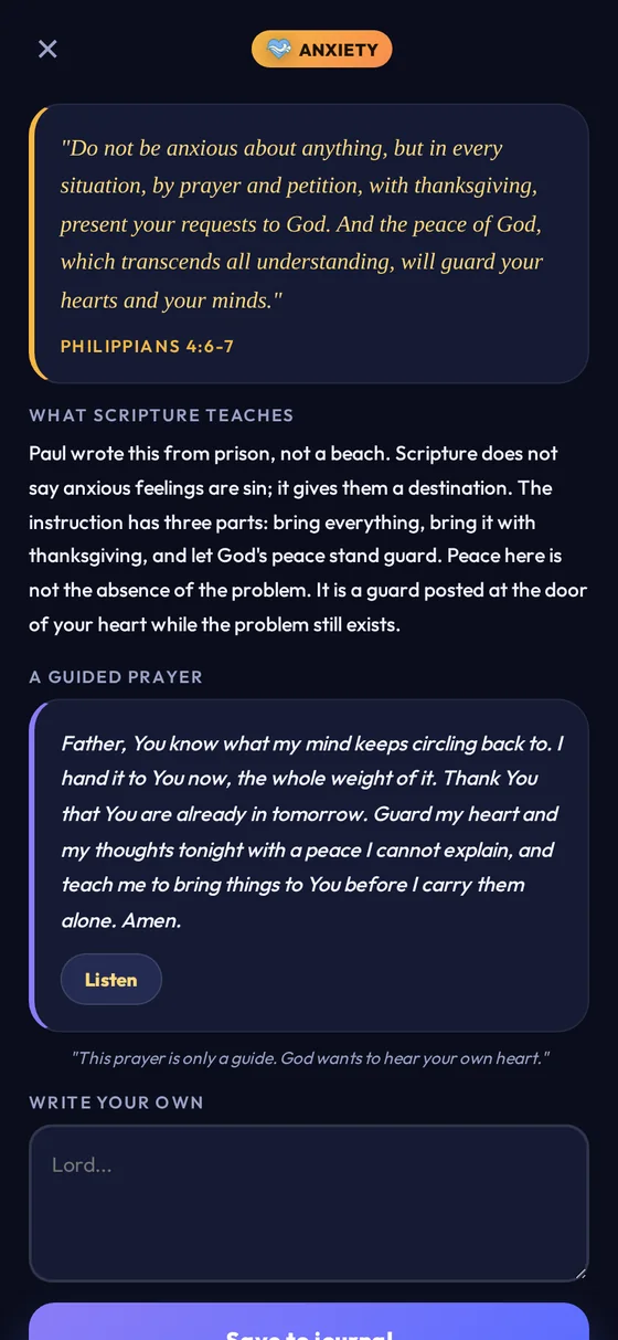 A guided prayer for anxiety